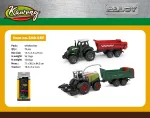 Metal Tractor and Harvester Set + Trailers