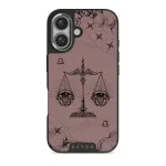Libra - iPhone 16 Case, Elite Dark (MagSafe) / Silver / Pink