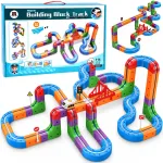 Magnetic Building Blocks: Magnetic Train Track &ndash; 114-Piece DIY Train Set ZA6281