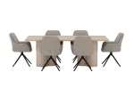 Olivia Rectangular Dining Table 100x210 Beige/Whitewash + Manchi Chair 2-pack _6