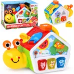 Dancing SNAIL HOUSE educational cube - music, light, sorter ZA6195