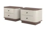 Set Of Night Stands Vesper - Cashmere / Nut / Black Handles