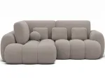 Cozion Corner Sofa Bed with Storage, Beige Boucl&eacute;, Left-Hand Facing, Modern, Beige