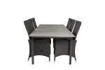 Levels Dining Table 224/324*100 - Black Aintwood +Padova Arm Chair Recliner with