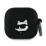 Silicone Choupette Head 3D AirPods 4 cover black