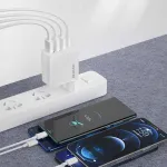 A5HEU 3x USB + USB-C PD 20 W, valge
