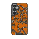 Bitter Apricot - Snake Samsung Galaxy S25 Plus Case, Elite Dark (Magnetic) / Silver