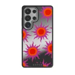 Sunset Glow - Samsung Galaxy S25 Ultra Case, Elite Mirror Dark (Magnetic) / Silver
