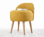 Pouf Hanah Home Corvile, kollane, 46 x 64 x 46