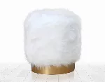 Pouf Hanah Home Lovett, valge, 40 x 45 x 40