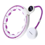 HHM17 HULA HOOP WHITE/VIOLET WITH MAGNETS AND WEIGHT + HMS COUNTER