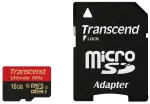 "CARD microSD Card 16GB Transcend SDHC UHS1 600x w/Adap."