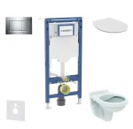 Geberit Duofix paigaldusmooduli komplekt, Alpha WC koos kaanega ja Sigma30 loputusnupuga, kroomitud SANI11CD1106