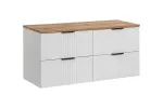 Comad Adel White riputatavate vannitoakappide komplekt koos t&ouml;&ouml;pinnaga, 120 cm, valge