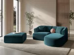 "Sametist pouf, Campi, 1 iste, 90x90x40 cm, valmistatud Euroopas.