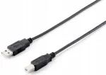 "Equip USB 2.0 printerikaabel USB-A-USB-B (mees-mees), 1,80 m, must, pol&uuml;et&uuml;leenkotis"