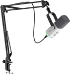 &bdquo;Fifine AM8TW AMPLIGAME&ldquo; USB/XLR RGB d&uuml;naamiline stuudiomikrofon alusega, valge