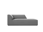 Velvet Chaise Longue Right, "Siena", 1 Seat, 93x181x69 Made in Europe