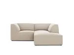 Velvet Modular Right Corner Sofa, "Siena", 3 Seats, 186x180x69 Made in Europe