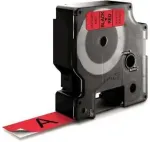 D1 Tape 12mm x7m black on red