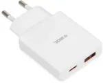 C-43 Slim 30 W USB-A + USB-C valge
