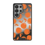 Peach Fuzz - Samsung Galaxy S25 Ultra Case, Elite Mirror Dark (Magnetic) / Silver