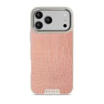 Pink Croco - iPhone 17 Pro Max Case, Elite Light (MagSafe) / Silver