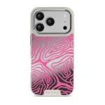 Pink Shores - iPhone 17 Pro Case, Elite Mirror Light (MagSafe) / Silver