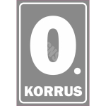 M&auml;rk Korruse numeratsioon - 0. korrus V&auml;rvus Hall M&auml;rgi alus Alumiinium (neobond 2 mm) M&auml;rgi t&uuml;&uuml;p luminestsentsm&auml;rk M&auml;rgi suurus 220 x 320 mm Viipeteksti keel Eesti
