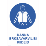 M&auml;rk Kanna erksav&auml;rvilisi riideid M&auml;rgi alus Kleebis M&auml;rgi t&uuml;&uuml;p &uuml;hine m&auml;rk M&auml;rgi suurus 150x220 mm (koos tekstiga) Viipeteksti keel Eesti