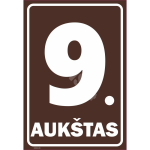 M&auml;rk Korruse numeratsioon - 9. korrus V&auml;rvus Pruun M&auml;rgi alus Alumiinium (neobond 2 mm) M&auml;rgi t&uuml;&uuml;p luminestsentsm&auml;rk M&auml;rgi suurus 220 x 320 mm Viipeteksti keel Leedu