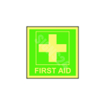 IMO m&auml;rk FIRST AID M&auml;rgi alus Kleebis M&auml;rgi t&uuml;&uuml;p luminestsentsm&auml;rk M&auml;rgi suurus 150x150 mm