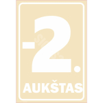 M&auml;rk Korruse numeratsioon - -2. korrus V&auml;rvus Beež M&auml;rgi alus Kleebis M&auml;rgi t&uuml;&uuml;p &uuml;hine m&auml;rk M&auml;rgi suurus 220 x 320 mm Viipeteksti keel Leedu