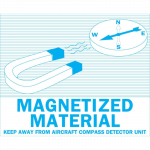 M&auml;rk Magnetiseeritud materjal &mdash; hoida eemal lennuki kompassi detektori seadmest M&auml;rgi alus Kleebis M&auml;rgi suurus 110 x 90 mm.