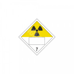 ADR m&auml;rk Radioaktiivne I klass 7 numbriga / Radioactive I class 7 with number M&auml;rgi alus Magnet M&auml;rgi t&uuml;&uuml;p &uuml;hine m&auml;rk M&auml;rgi suurus 300x300 mm (serva pikkus)