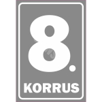 M&auml;rk Korruse numeratsioon - 8. korrus V&auml;rvus Hall M&auml;rgi alus Plastik (vahustatud PVC 2 mm) M&auml;rgi t&uuml;&uuml;p luminestsentsm&auml;rk M&auml;rgi suurus 220 x 320 mm Viipeteksti keel Eesti