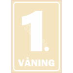 M&auml;rk Korruse numeratsioon - 1. korrus V&auml;rvus Beež M&auml;rgi alus Plastik (vahustatud PVC 2 mm) M&auml;rgi t&uuml;&uuml;p &uuml;hine m&auml;rk M&auml;rgi suurus 220 x 320 mm Viipeteksti keel Rootsi