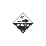 ADR m&auml;rk S&ouml;&ouml;vitav klass 8 / Corrosive class 8 M&auml;rgi alus Magnet M&auml;rgi t&uuml;&uuml;p &uuml;hine m&auml;rk M&auml;rgi suurus 300x300 mm (serva pikkus)