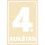 M&auml;rk Korruse numeratsioon - 4. korrus V&auml;rvus Beež M&auml;rgi alus Plastik (vahustatud PVC 2 mm) M&auml;rgi t&uuml;&uuml;p luminestsentsm&auml;rk M&auml;rgi suurus 220 x 320 mm Viipeteksti keel Leedu