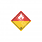 ADR m&auml;rk Orgaaniliste peroksiidide klass 5.2 valge / Organic peroxides class 5.2 white M&auml;rgi alus Magnet M&auml;rgi t&uuml;&uuml;p &uuml;hine m&auml;rk M&auml;rgi suurus 300x300 mm (serva pikkus)
