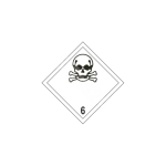 ADR m&auml;rk M&uuml;rgine gaas klass 6 / Poison gas class 6 M&auml;rgi alus Magnet M&auml;rgi t&uuml;&uuml;p &uuml;hine m&auml;rk M&auml;rgi suurus 250x250 mm (serva pikkus)