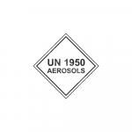 ADR m&auml;rk UN 1950 Aerosoolid / UN 1950 Aerosols M&auml;rgi alus Kleebis M&auml;rgi t&uuml;&uuml;p &uuml;hine m&auml;rk M&auml;rgi suurus 100x100 mm