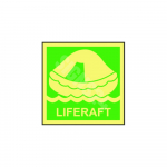 IMO m&auml;rk LIFERAFT M&auml;rgi alus Kleebis M&auml;rgi t&uuml;&uuml;p luminestsentsm&auml;rk M&auml;rgi suurus 150x150 mm