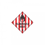 ADR m&auml;rk Tuleohtliku aine klass 4 tekstiga / Flammable solid class 4 with text M&auml;rgi alus Magnet M&auml;rgi t&uuml;&uuml;p &uuml;hine m&auml;rk M&auml;rgi suurus 300x300 mm (serva pikkus)