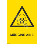 M&auml;rk M&uuml;rgine aine M&auml;rgi alus Alumiinium (neobond 2 mm) M&auml;rgi t&uuml;&uuml;p &uuml;hine m&auml;rk M&auml;rgi suurus 150x220 mm (koos tekstiga) Viipeteksti keel Eesti