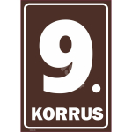 M&auml;rk Korruse numeratsioon - 9. korrus V&auml;rvus Pruun M&auml;rgi alus Plastik (vahustatud PVC 2 mm) M&auml;rgi t&uuml;&uuml;p luminestsentsm&auml;rk M&auml;rgi suurus 220 x 320 mm Viipeteksti keel Eesti