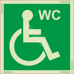 M&auml;rk WC Tualett M&auml;rgi alus Alumiinium (neobond 2 mm) M&auml;rgi t&uuml;&uuml;p luminestsentsm&auml;rk M&auml;rgi suurus 600x600 mm M&auml;rgi variant Tualettruum liikumispuudega inimestele