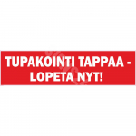 M&auml;rk Suitsetamine tapab &ndash; loobu kohe! M&auml;rgi alus Kleebis M&auml;rgi t&uuml;&uuml;p &uuml;hine m&auml;rk M&auml;rgi suurus 50 x 200 mm Viipeteksti keel Rootsi