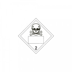 ADR m&auml;rk M&uuml;rgine gaas Klass 2 numbriga / Poison gas 2 class with number M&auml;rgi alus Magnet M&auml;rgi t&uuml;&uuml;p &uuml;hine m&auml;rk M&auml;rgi suurus 300x300 mm (serva pikkus)