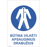 M&auml;rk Kanna kaitseriietust M&auml;rgi alus Kleebis M&auml;rgi t&uuml;&uuml;p &uuml;hine m&auml;rk M&auml;rgi suurus 70x100 mm (koos tekstiga) Viipeteksti keel Leedu